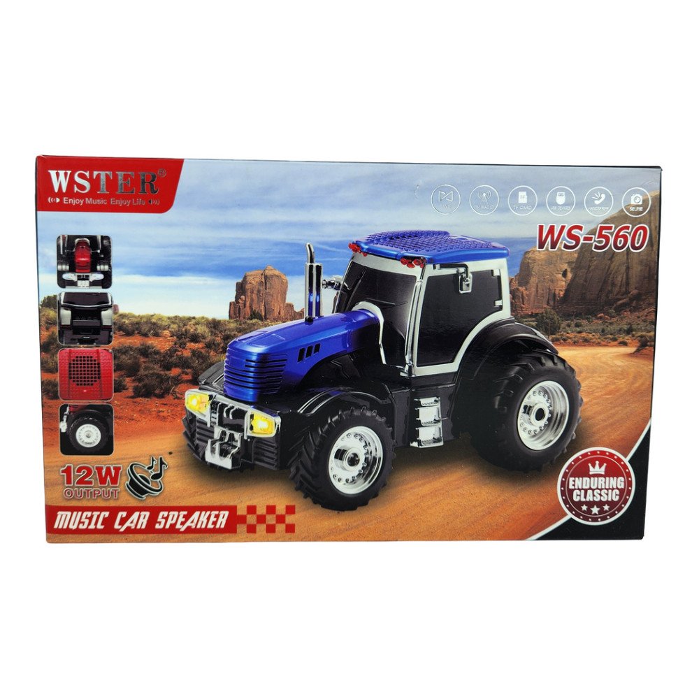 Wster Traktör Figürlü Kablosuz Hoparlör 12W Ws-560