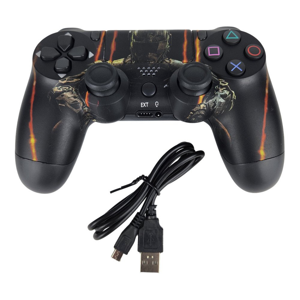 Glrtech P4 Kablosuz Oyun Kolu Double Motor Titreşimli Şarj Edilebilir Ps4 Uyumlu