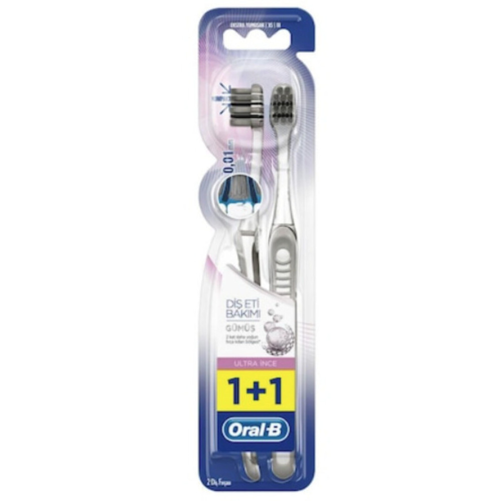 Oral-B Ultra İnce Diş Eti Bakımı Gümüş Ekstra Yumuşak Diş Fırçası *2Lix6Adet