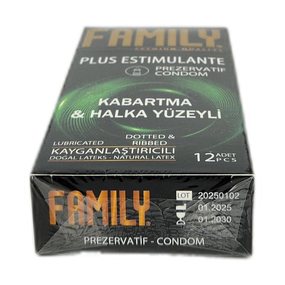 Family Plus PrezervatifKabartma & Halka Yüzeyli Kayganlaştırıcılı (12’li) x 12 Paket Family Plus PrezervatifKabartma & Halka Yüzeyli Kayganlaştırıcılı (12’li) x 12 Paket