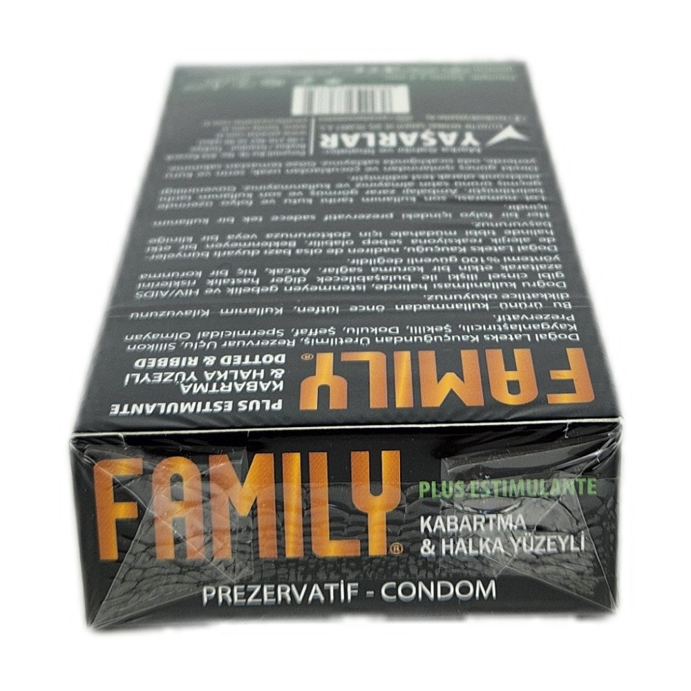 Family Plus PrezervatifKabartma & Halka Yüzeyli Kayganlaştırıcılı (12’li) x 12 Paket Family Plus PrezervatifKabartma & Halka Yüzeyli Kayganlaştırıcılı (12’li) x 12 Paket