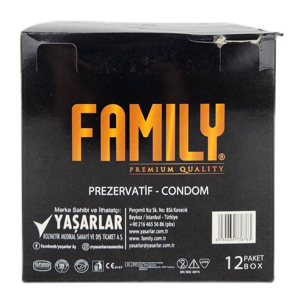Family Plus PrezervatifKabartma & Halka Yüzeyli Kayganlaştırıcılı (12’li) x 12 Paket Family Plus PrezervatifKabartma & Halka Yüzeyli Kayganlaştırıcılı (12’li) x 12 Paket