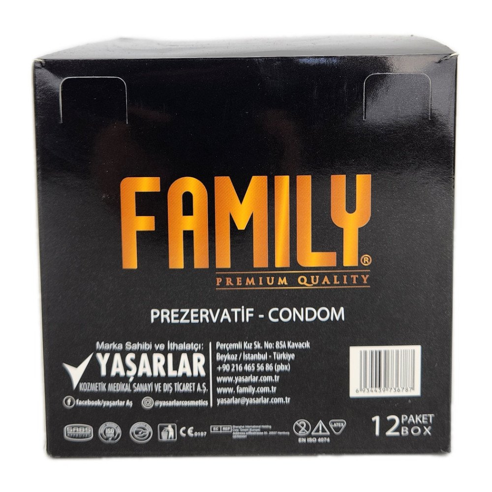 Family Plus PrezervatifFine İnce Renkli Aromalı (12’li) x 12 Paket Family Plus PrezervatifFine İnce Renkli Aromalı (12’li) x 12 Paket