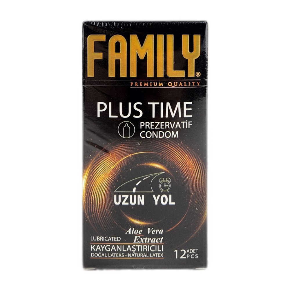 Family Plus PrezervatifTime Uzun Yol Aloe Veralı Kayganlaştırıcılı (12’li) x 12 Paket