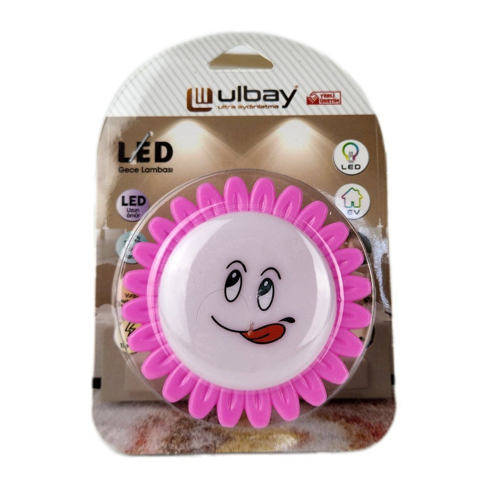 Ulbay Prizli LED Gece Lambası Figürlü Suratlı GC-09 Ulbay Prizli LED Gece Lambası Figürlü Suratlı GC-09
