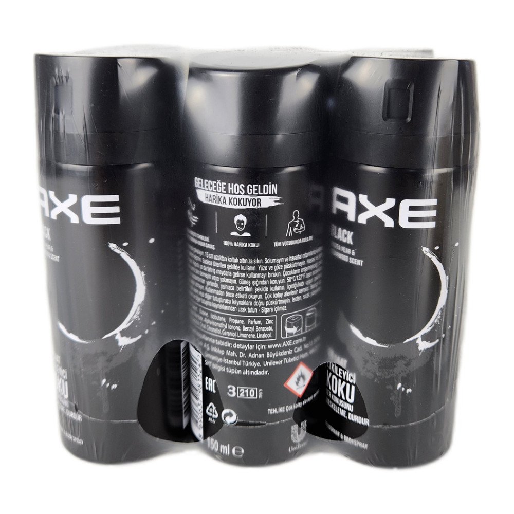 Axe Rock Deodorant 150 ml Black x 6 Adet Axe Rock Deodorant 150 ml Black x 6 Adet