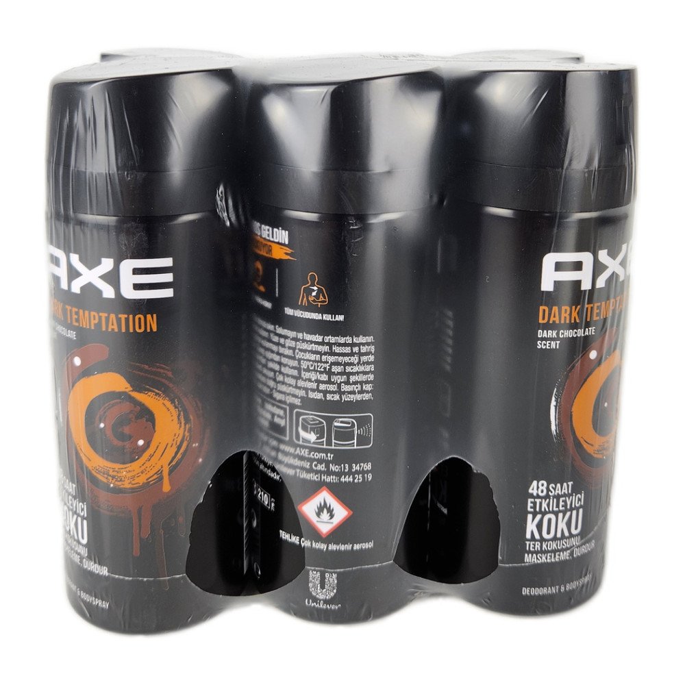 Axe Rock Deodorant 150 ml Dark Temptation x 6 Adet Axe Rock Deodorant 150 ml Dark Temptation x 6 Adet