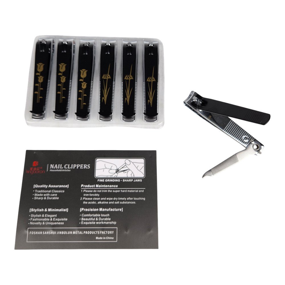 Kingbaron Büyük Tırnak Makası Siyah Desenli J-3 x 12 Adet Kingbaron Büyük Tırnak Makası Siyah Desenli J-3 x 12 Adet