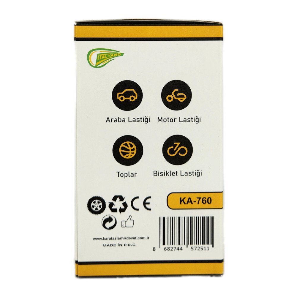 Kablosuz Oto Araç Kompresörü 4000 mAh 150 PSI KA-760 Kablosuz Oto Araç Kompresörü 4000 mAh 150 PSI KA-760