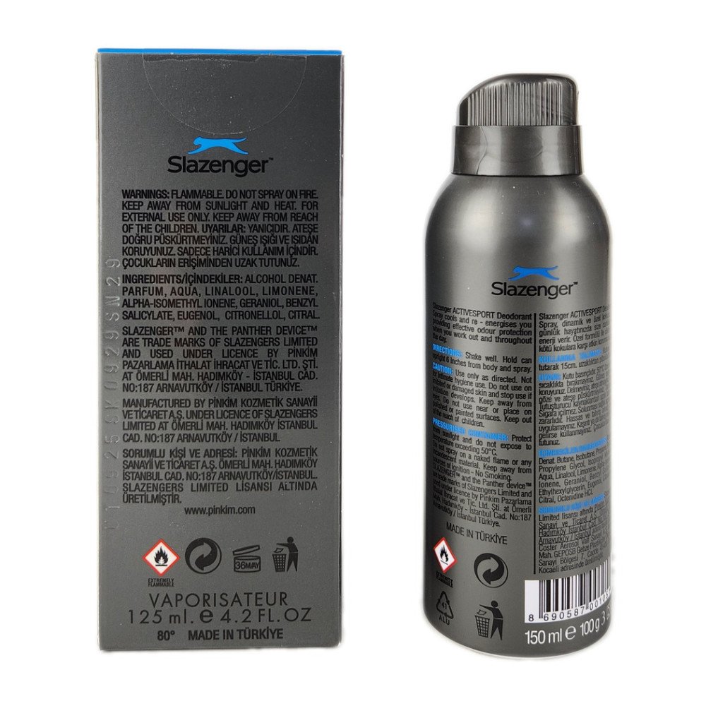 Slazenger Set Parfüm A/S ActiveSport 125 ml + 150 ml Deo Slazenger Set Parfüm A/S ActiveSport 125 ml + 150 ml Deo