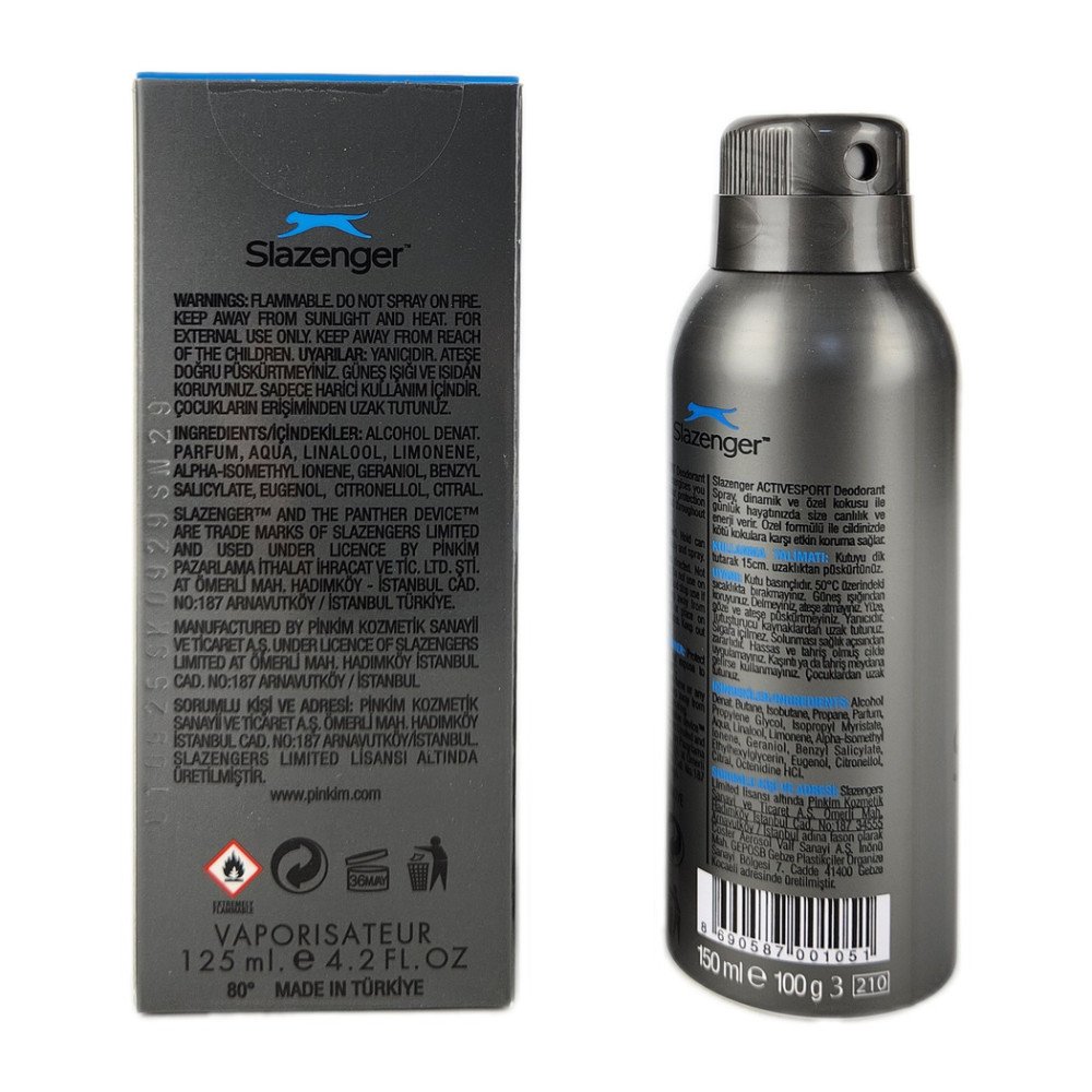 Slazenger Set Parfüm A/S ActiveSport 125 ml + 150 ml Deo Slazenger Set Parfüm A/S ActiveSport 125 ml + 150 ml Deo