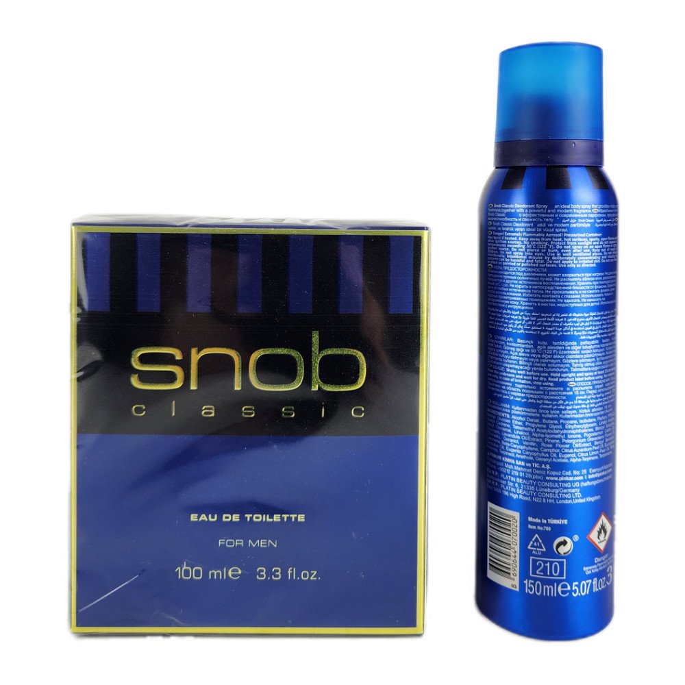 Snob Set Parfüm Classic 100 ml + 150 ml Deo Snob Set Parfüm Classic 100 ml + 150 ml Deo