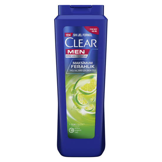 Clear Men Kepeğe Karşı Etkili Maksimum Ferahlık Şampuan 485Ml *4 Adet