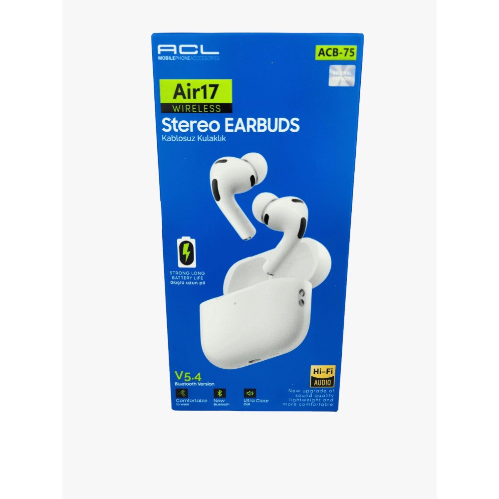ACL KABLOSUZ KULAK İÇİ KULAKLIK AIR 17 ACB-75 BT5.4