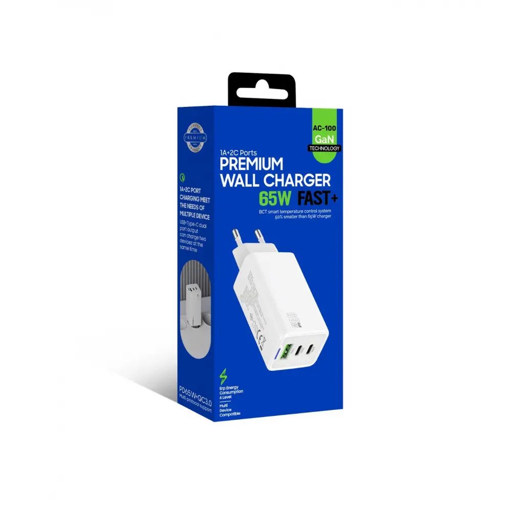 HIZLI ŞARJ DUVAR SOKET AC-100 65W HIZLI ŞARJ DUVAR SOKET AC-100 65W