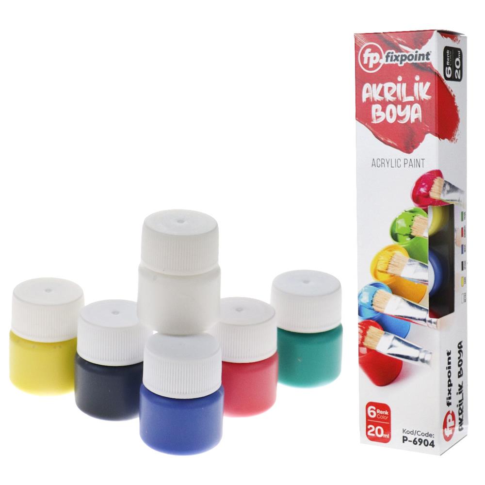 FİXPOİNT AKRİLİK BOYA 6LI ŞİŞE