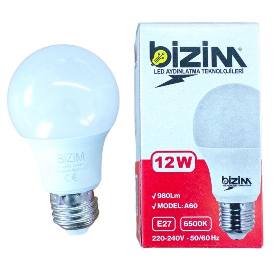 BİZİM 12W LED AMPÜL*24AD(GARANTİLİ)