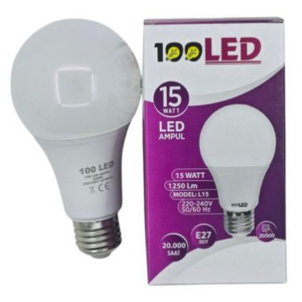 100 LED BİZİM 15W LED AMPUL*10 100 LED BİZİM 15W LED AMPUL*10