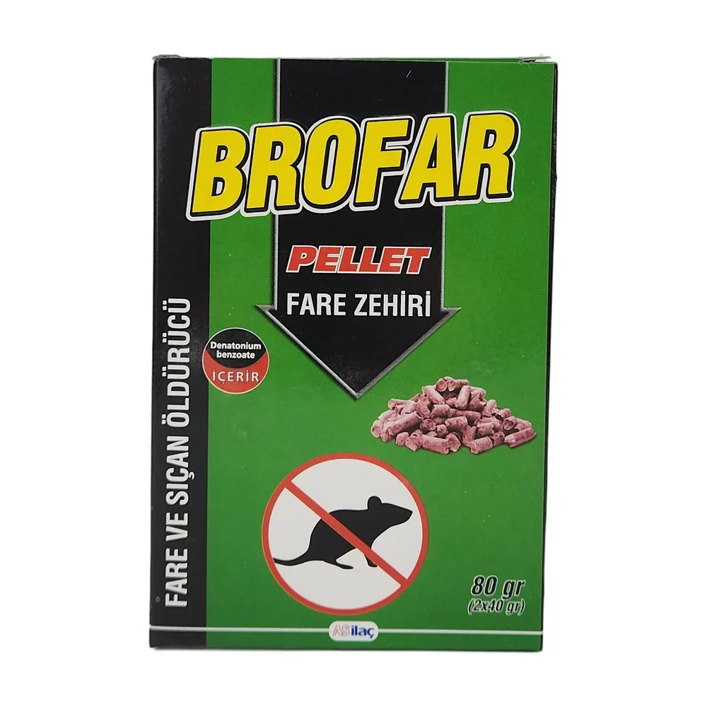 BROFAR Pellet Fare ve Sıçan Öldürücü 80 gr (2x40 gr)
