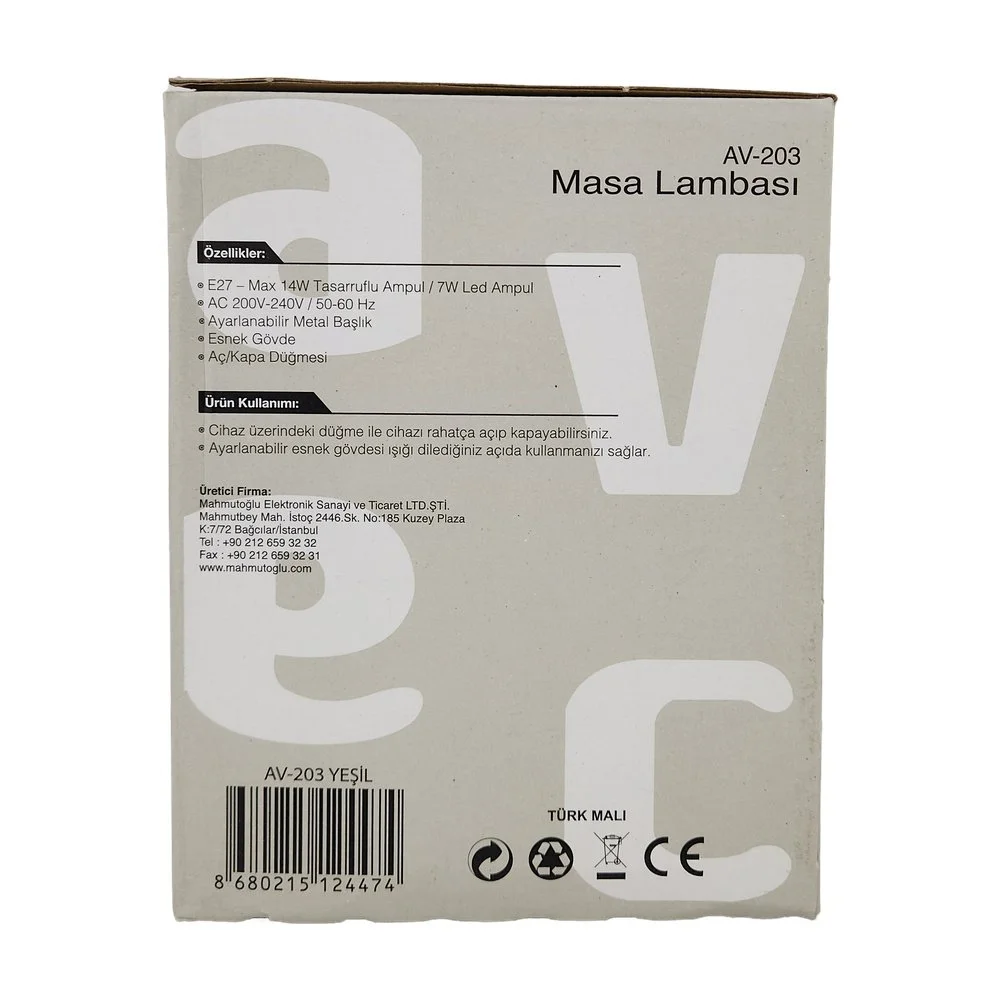 Avec AV-203 Yeşil Masa Lambası Avec AV-203 Yeşil Masa Lambası