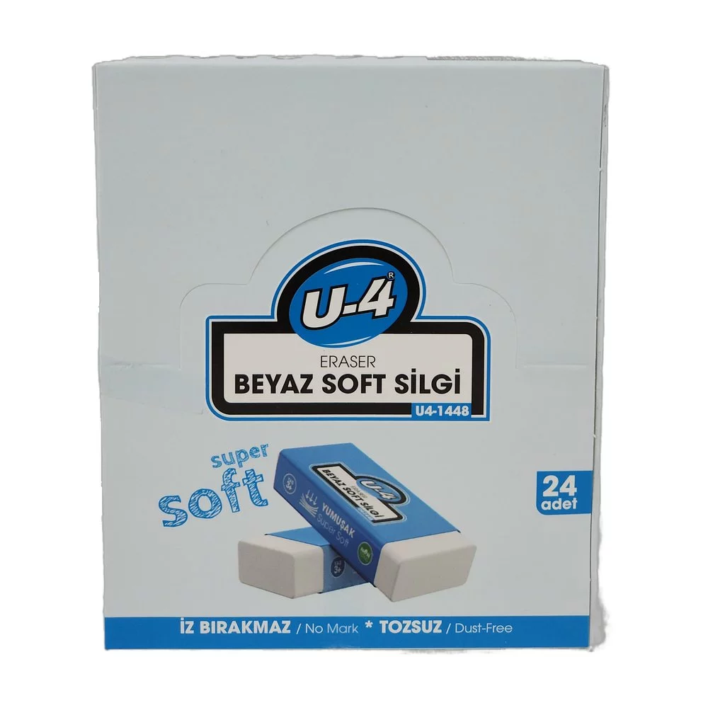 U-4 Eraser Soft Silgi 24Lü - Beyaz U-4 Eraser Soft Silgi 24Lü - Beyaz