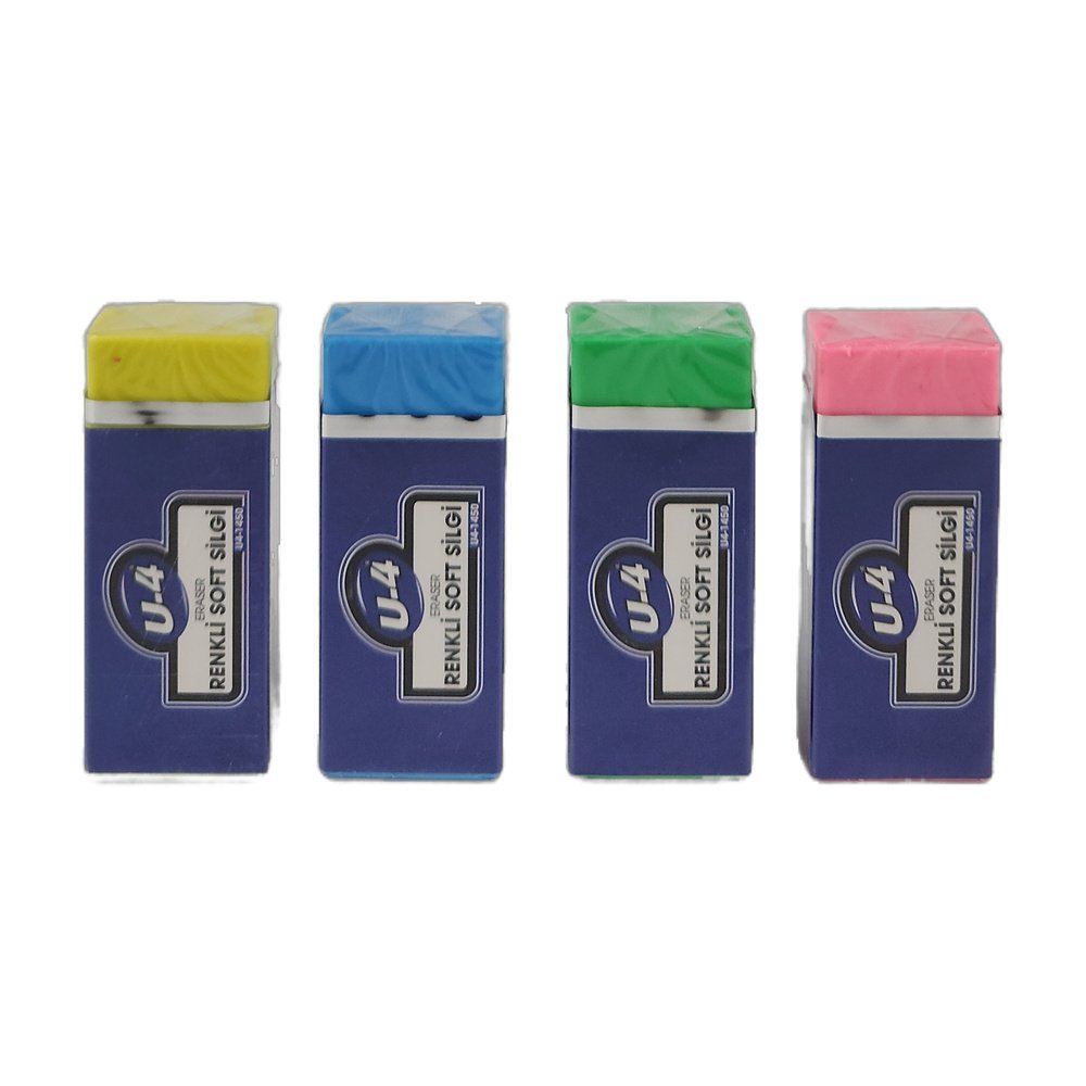 U-4 Eraser Soft Silgi 24Lü - Renkli