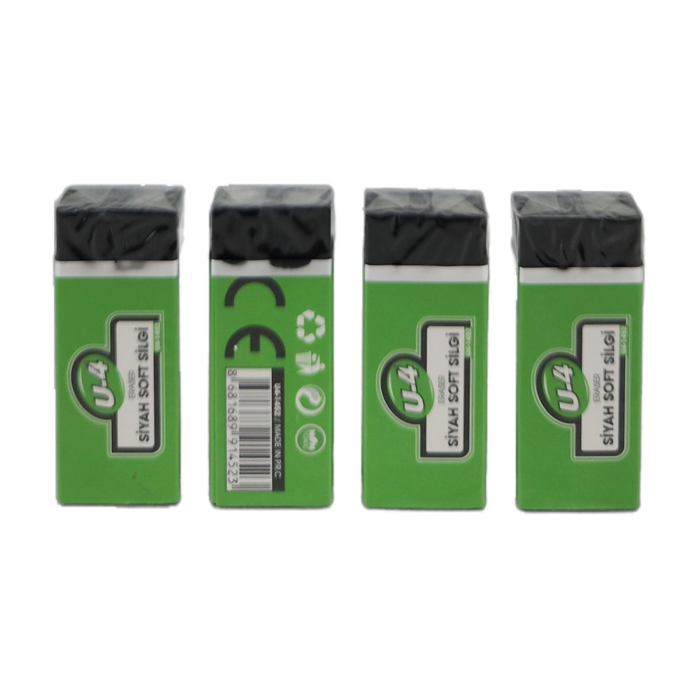 U-4 Eraser Soft Silgi 24Lü - Siyah