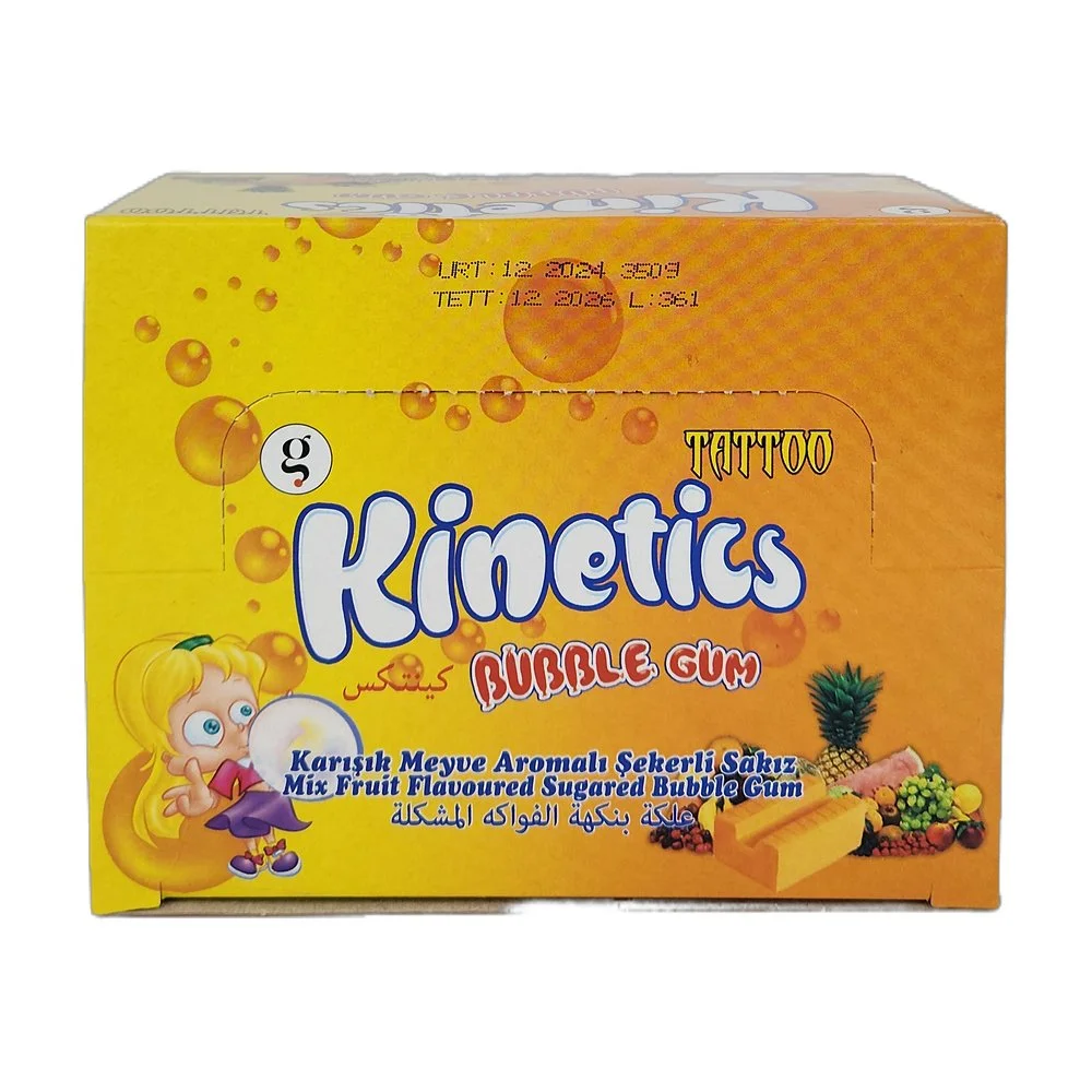 Kinetics Bubble Gum Tekli Sakız Dövmeli Tuttı F. Şekerli Sakız - 100 Adet Kinetics Bubble Gum Tekli Sakız Dövmeli Tuttı F. Şekerli Sakız - 100 Adet
