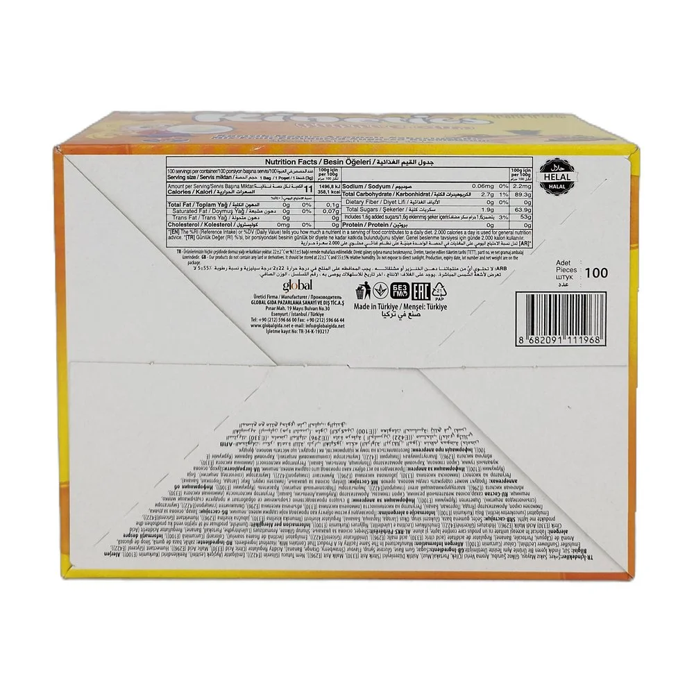 Kinetics Bubble Gum Tekli Sakız Dövmeli Tuttı F. Şekerli Sakız - 100 Adet Kinetics Bubble Gum Tekli Sakız Dövmeli Tuttı F. Şekerli Sakız - 100 Adet