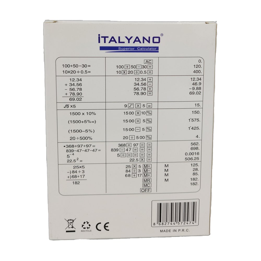 İtalyano Ka-757 Hesap Makinesi İtalyano Ka-757 Hesap Makinesi