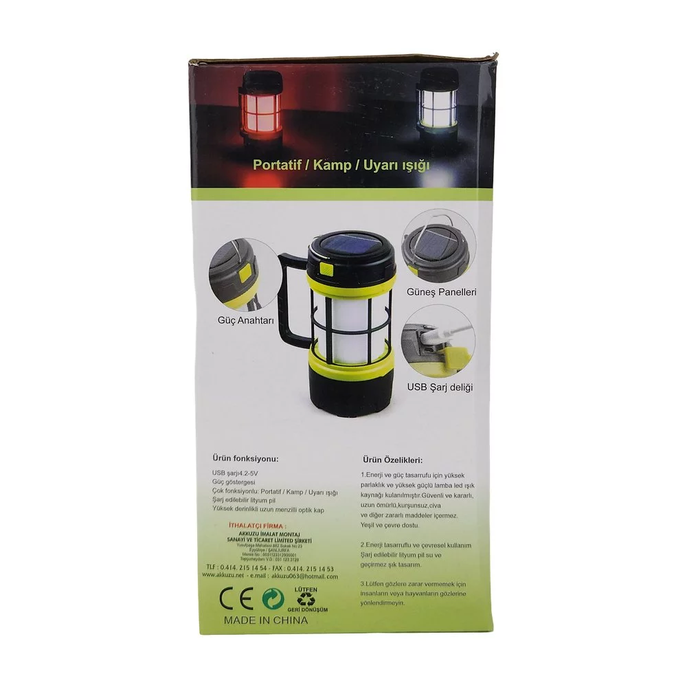 Kamp Feneri Güneşenerjili Rc-910 Kamp Feneri Güneşenerjili Rc-910