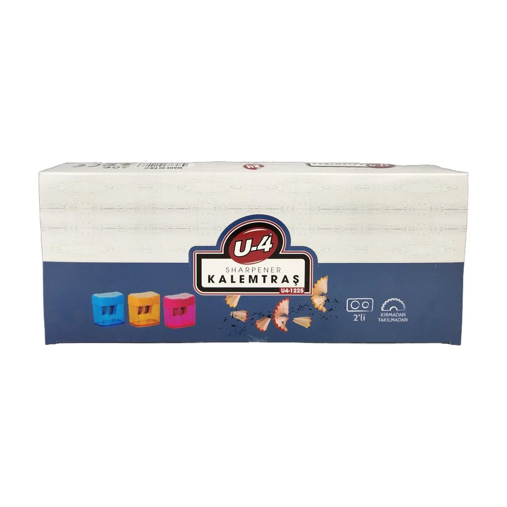 U-4-1225 Çiftli Kalemtraş x 24 Adet U-4-1225 Çiftli Kalemtraş x 24 Adet