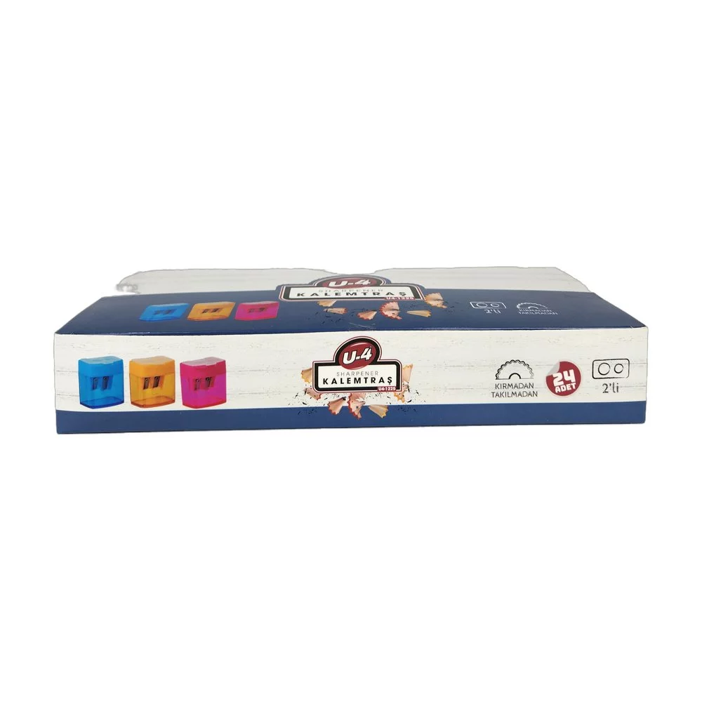U-4-1225 Çiftli Kalemtraş x 24 Adet U-4-1225 Çiftli Kalemtraş x 24 Adet
