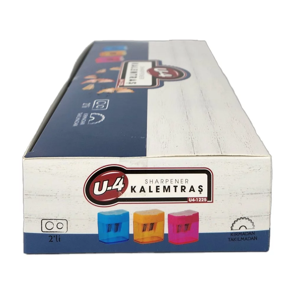 U-4-1225 Çiftli Kalemtraş x 24 Adet U-4-1225 Çiftli Kalemtraş x 24 Adet