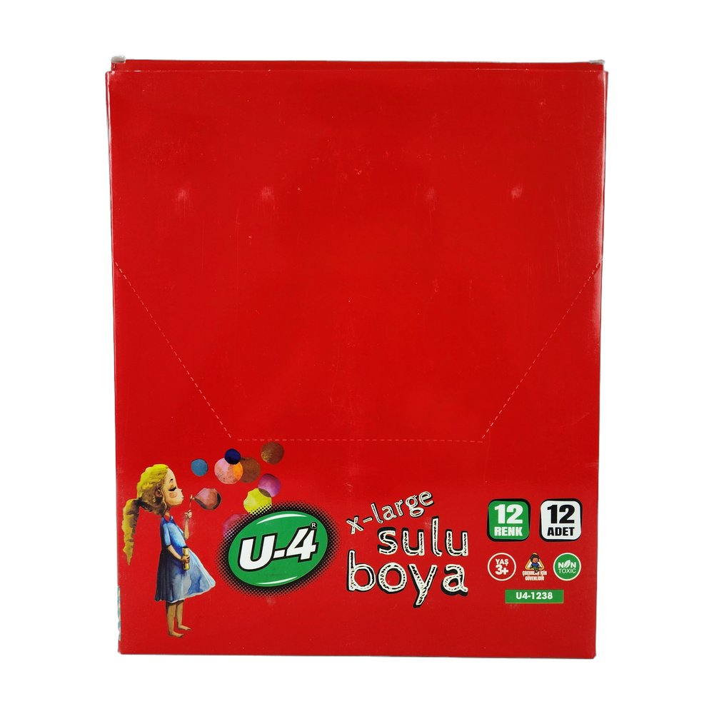 U-4 Sulu Boya 12 Renk X-Large X 12 Adet U-4 Sulu Boya 12 Renk X-Large X 12 Adet