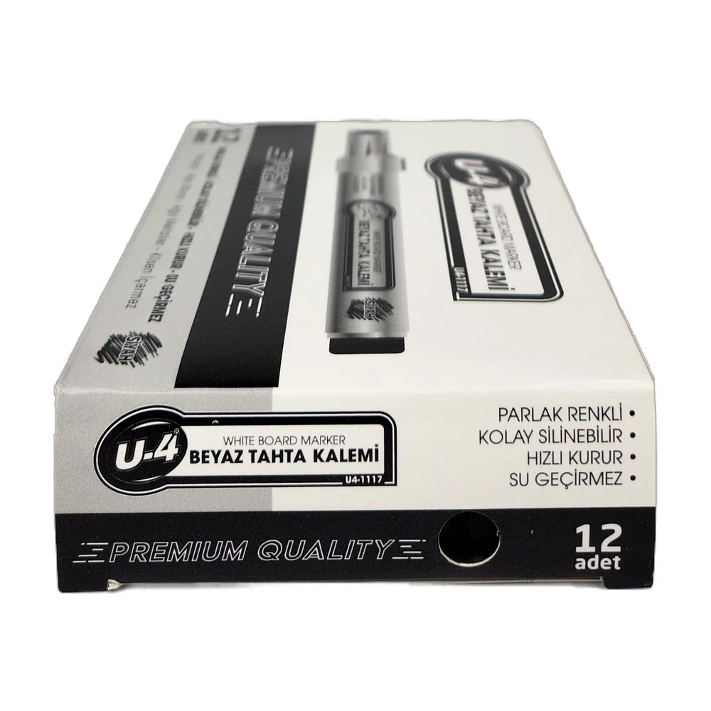 U-4 Beyaz Tahta Kalemi Siyah U4-1117 X 12 Adet U-4 Beyaz Tahta Kalemi Siyah U4-1117 X 12 Adet