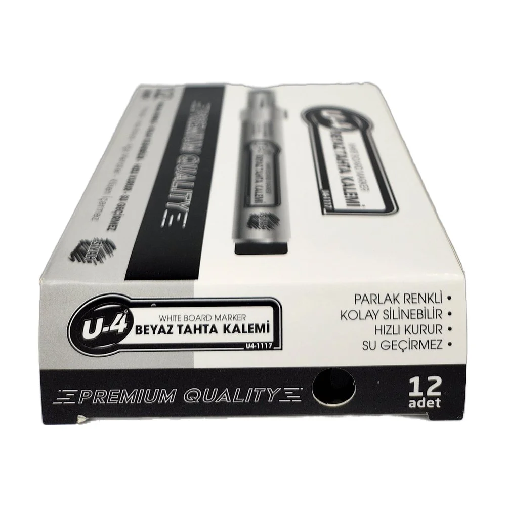 U-4 Beyaz Tahta Kalemi Siyah U4-1117 X 12 Adet U-4 Beyaz Tahta Kalemi Siyah U4-1117 X 12 Adet