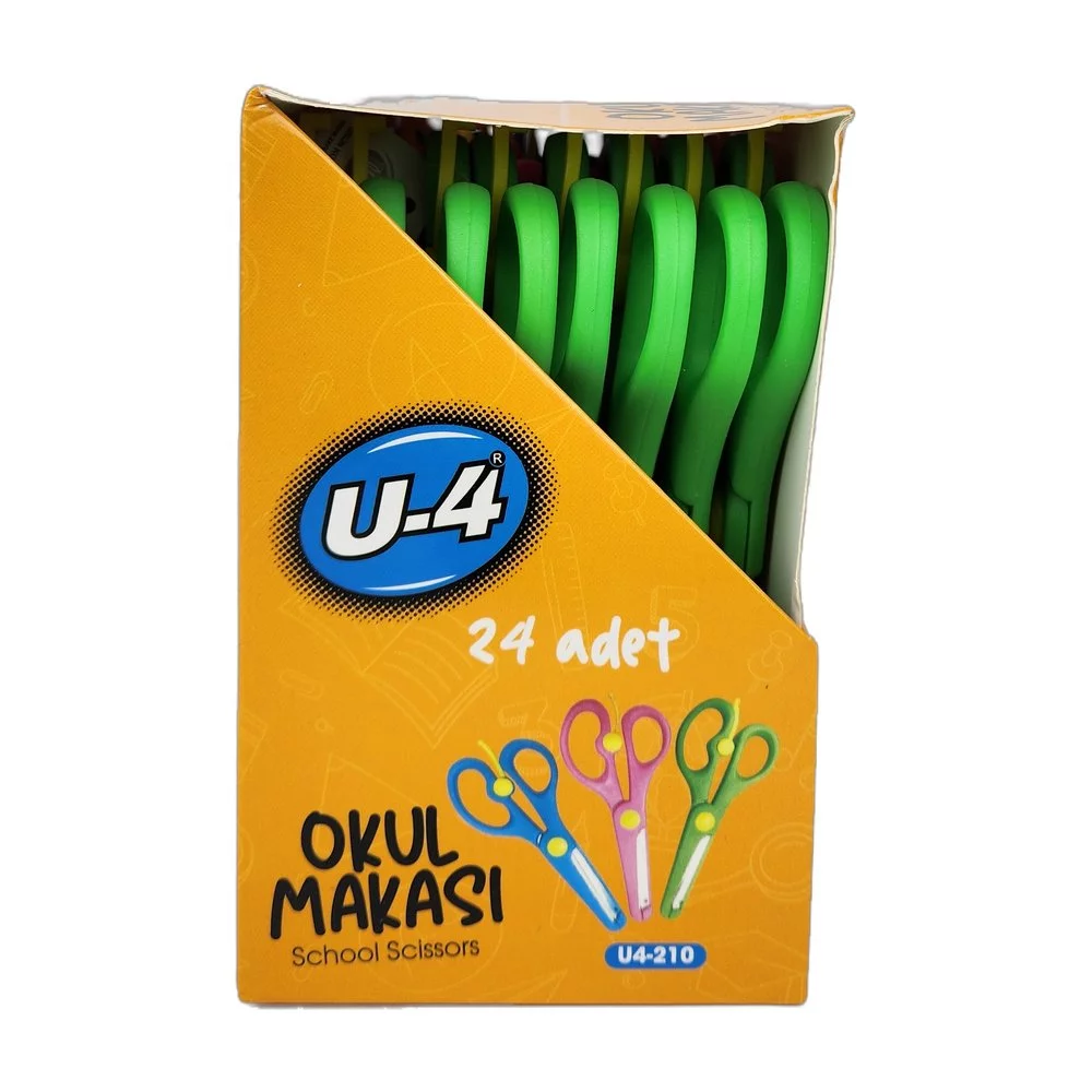 U-4 Korumalı Okul Makası Standlı X 24Adet U-4 Korumalı Okul Makası Standlı X 24Adet