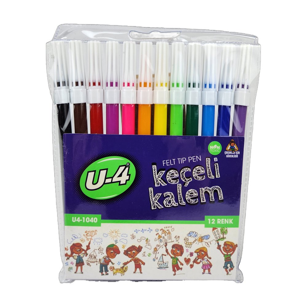 U-4 Keçeli Kalem 12 Renk*12