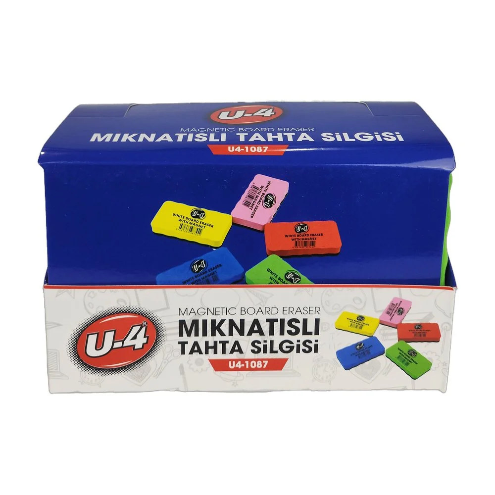 U-4 Mıknatıslı Tahta Silgisi U4-1087 x 12 Adet U-4 Mıknatıslı Tahta Silgisi U4-1087 x 12 Adet