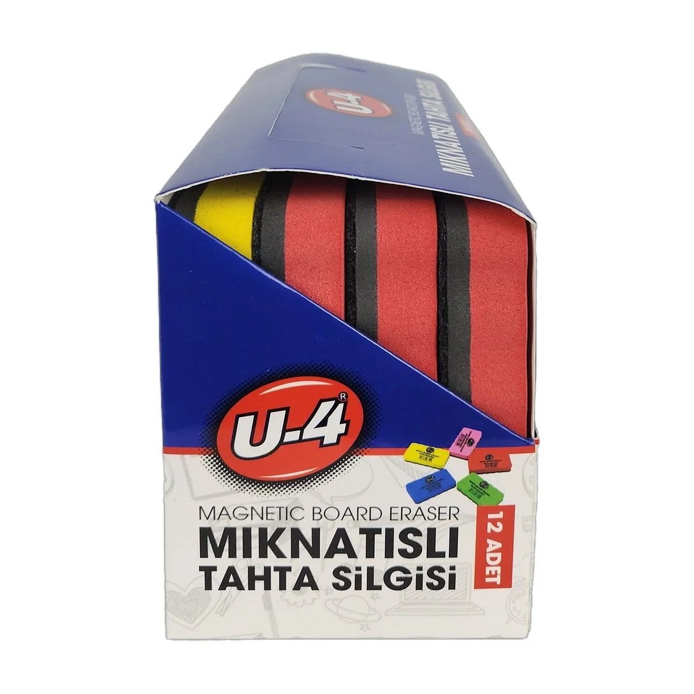 U-4 Mıknatıslı Tahta Silgisi U4-1087 x 12 Adet U-4 Mıknatıslı Tahta Silgisi U4-1087 x 12 Adet