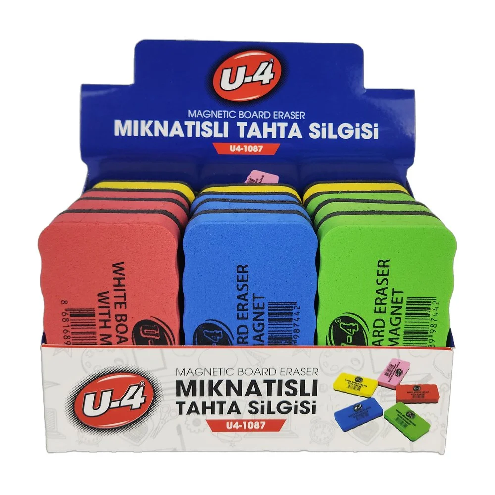 U-4 Mıknatıslı Tahta Silgisi U4-1087 x 12 Adet U-4 Mıknatıslı Tahta Silgisi U4-1087 x 12 Adet