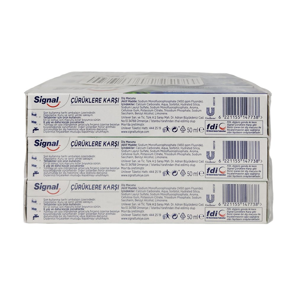 Signal Beyazlatıcı Sistem 50 Ml Diş Macunu *12Ad Signal Beyazlatıcı Sistem 50 Ml Diş Macunu *12Ad