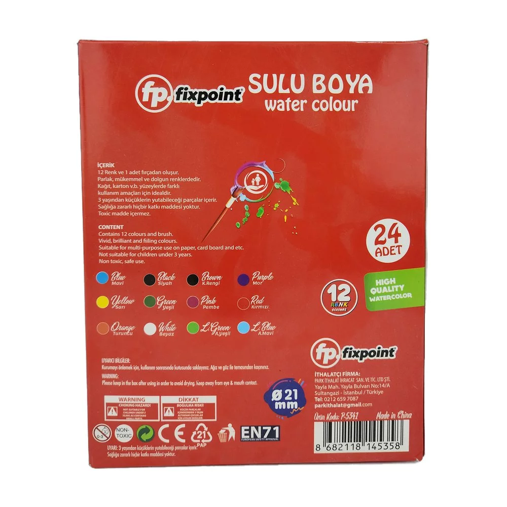 Fixpoint Kutulu Suluboya Kc x 24 Adet Fixpoint Kutulu Suluboya Kc x 24 Adet