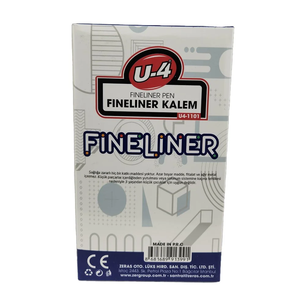 U-4 FineLiner 10 Renk Kalem (U4-1104) x 12 Adet U-4 FineLiner 10 Renk Kalem (U4-1104) x 12 Adet