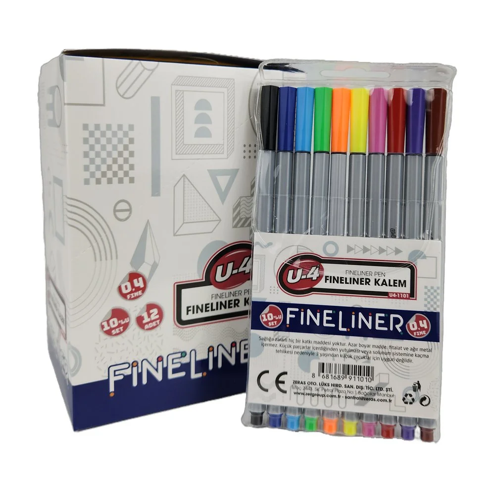 U-4 FineLiner 10 Renk Kalem (U4-1104) x 12 Adet U-4 FineLiner 10 Renk Kalem (U4-1104) x 12 Adet