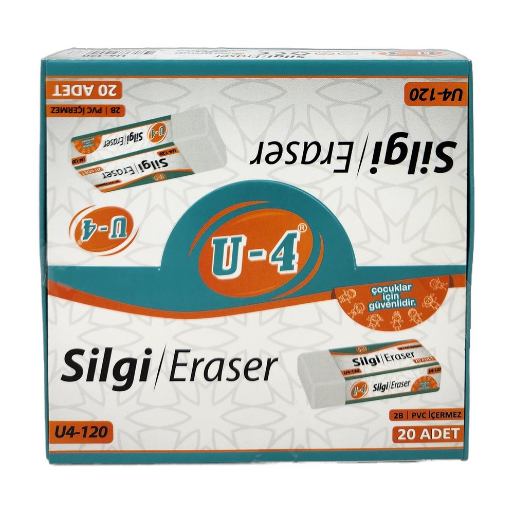 U-4 Beyaz Silgi 20'li Paket U-4 Beyaz Silgi 20'li Paket
