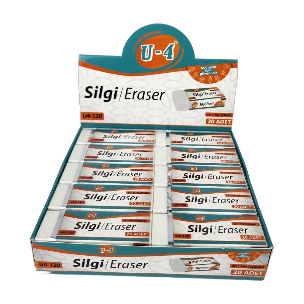 U-4 Beyaz Silgi 20'li Paket U-4 Beyaz Silgi 20'li Paket