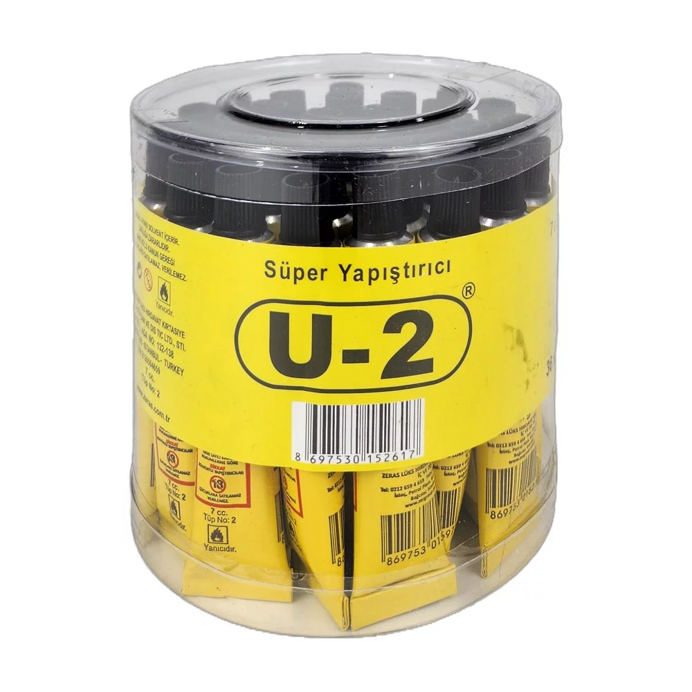 U-2 Süper Yapıştırıcı 7 cc 36’lı Kutu U-2 Süper Yapıştırıcı 7 cc 36’lı Kutu