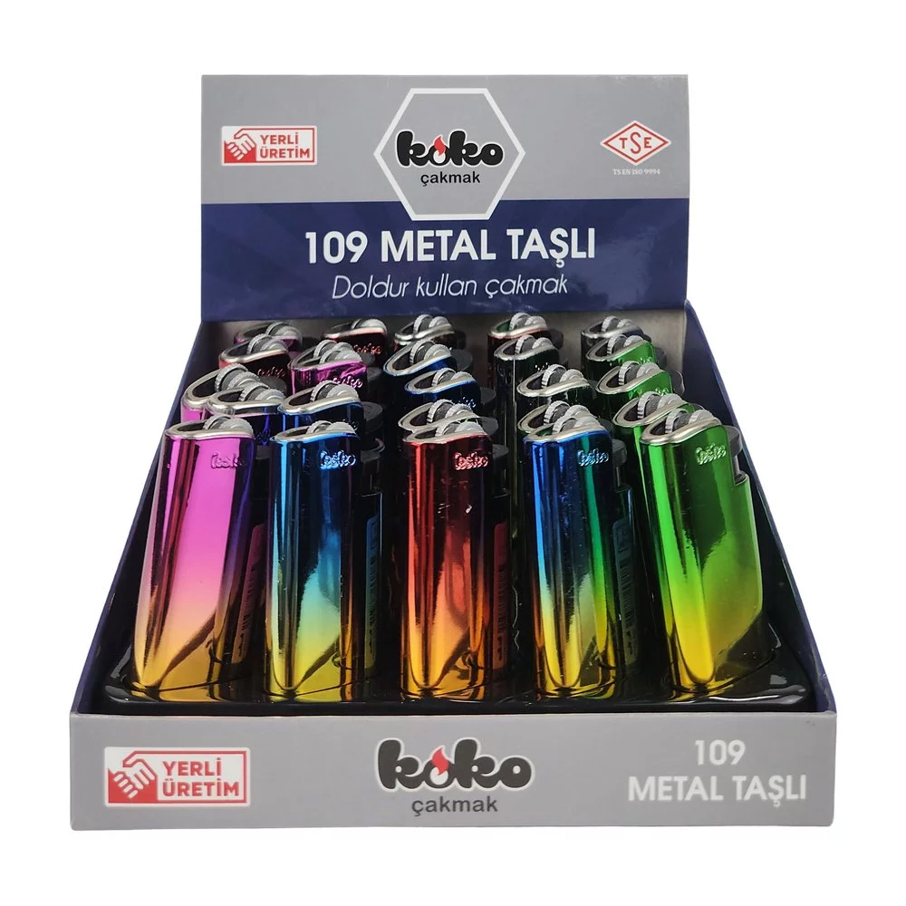 Koko Metal Taşlı Çakmak*25 Koko Metal Taşlı Çakmak*25